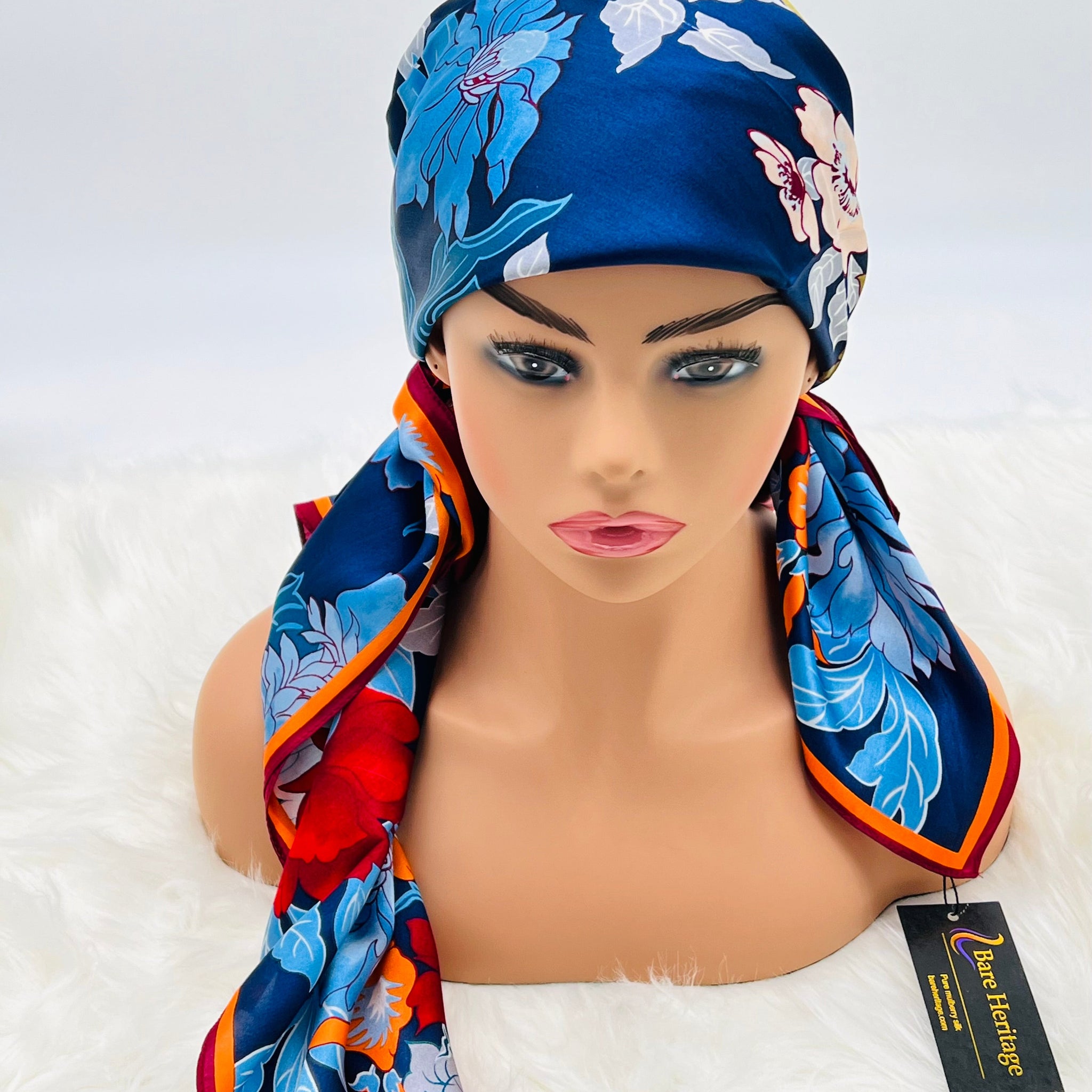 100% Pure Mulberry Silk Large Head Scarf
