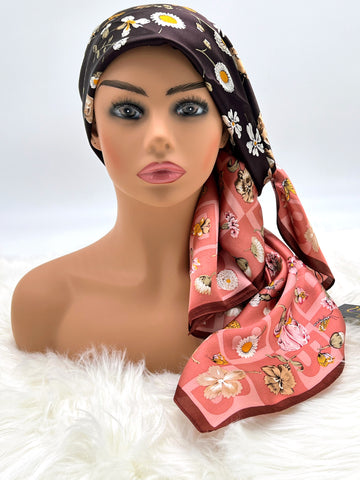 100% Pure Mulberry Silk Large Head Scarf