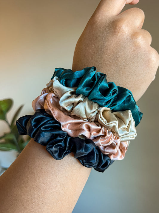 100% Pure Silk Large Scrunchies